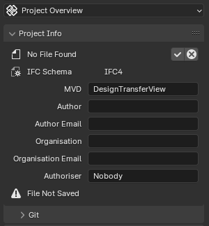 Project Info when edit header toggle is active